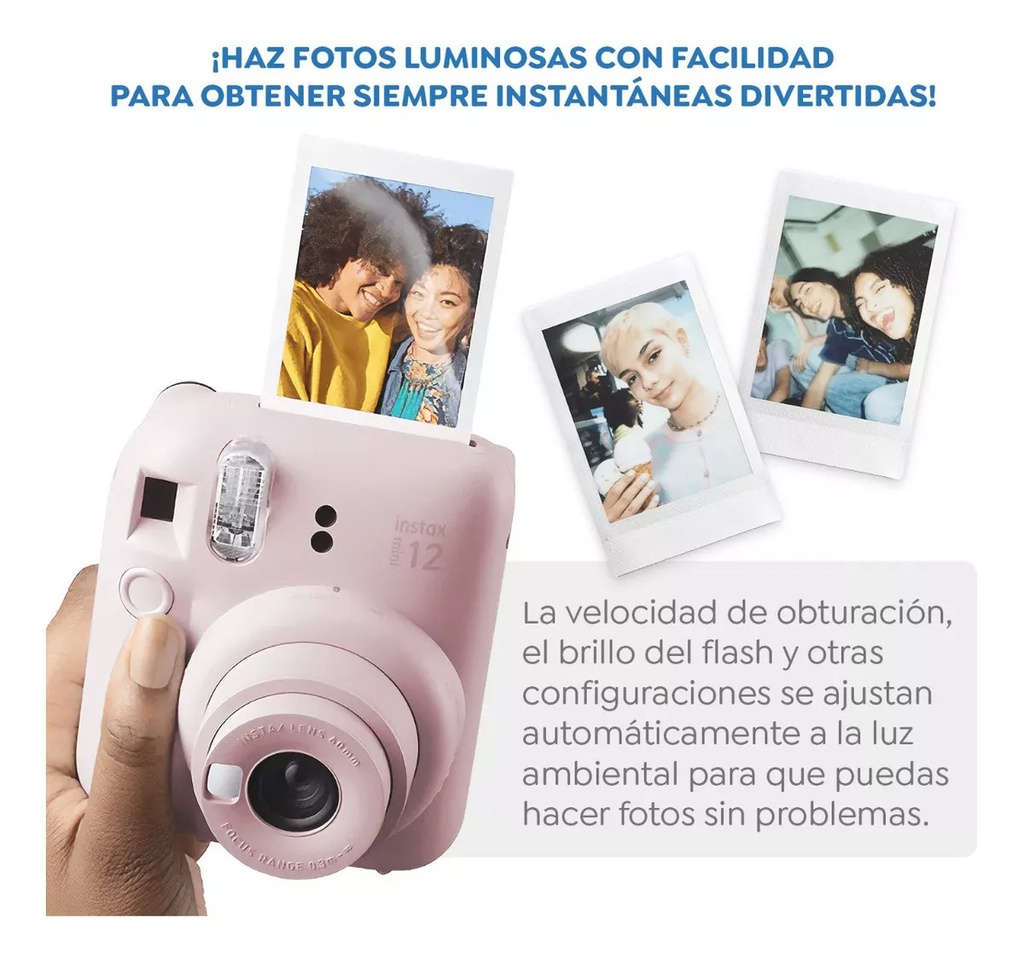 CAMARA FUJIFILM INSTAX MINI 12 ROSA