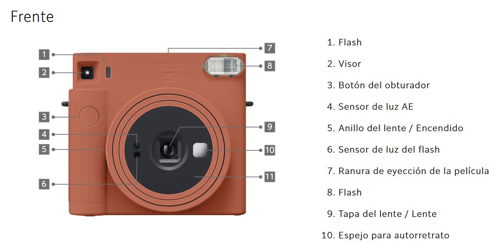 CAMARA FUJIFILM INSTAX  SQUARE SQ1 NARANJA