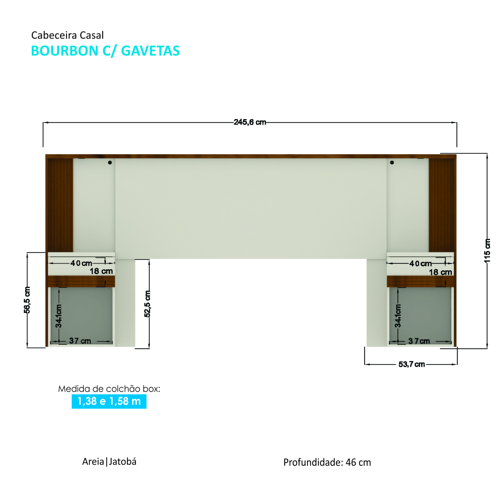 RESPALDO BOURBON CAMA ENKEM 1,6 MT