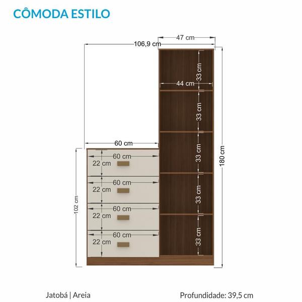 COMODA ESTILO ENKEM 1,4 MT C/ESPEJO JAT/ARE