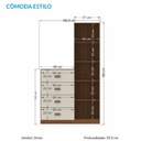 COMODA ESTILO ENKEM 1,4 MT C/ESPEJO JAT/ARE