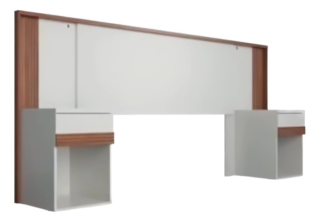 Respaldo Bourbon Cama Santo Andira 1,6mt C/luz Led + Cajones