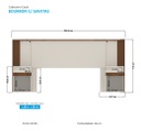 Respaldo Bourbon Cama Santo Andira 1,6mt C/luz Led + Cajones