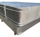 Sommier Y Colchon 2 Plaza Coral Deseo Espuma Soft 140x190 Cm