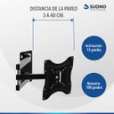 SOPORTE DE TV SUONO HOG0010 14" A 42" CON BRAZO MOVIL
