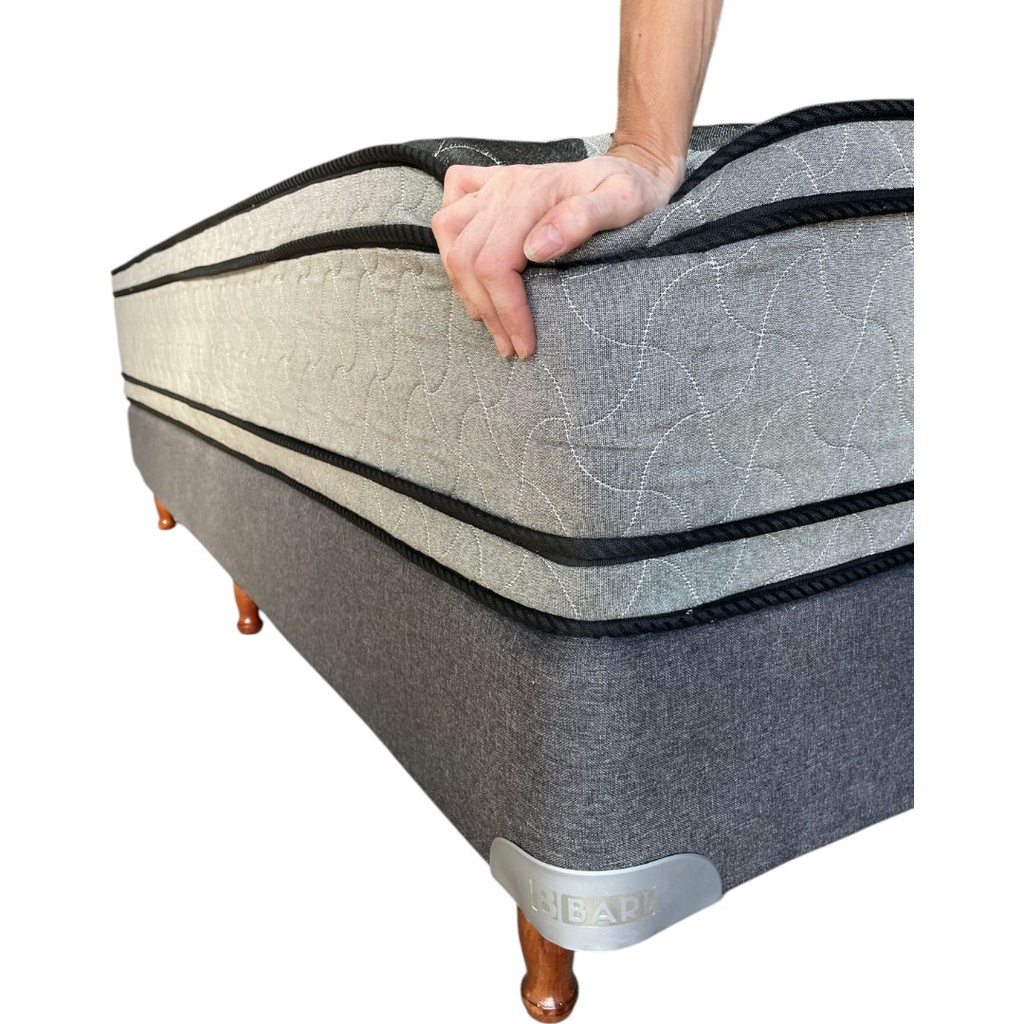 SOMMIER y COLCHON GALA BARDO ESPUMA 140x190x24 cm