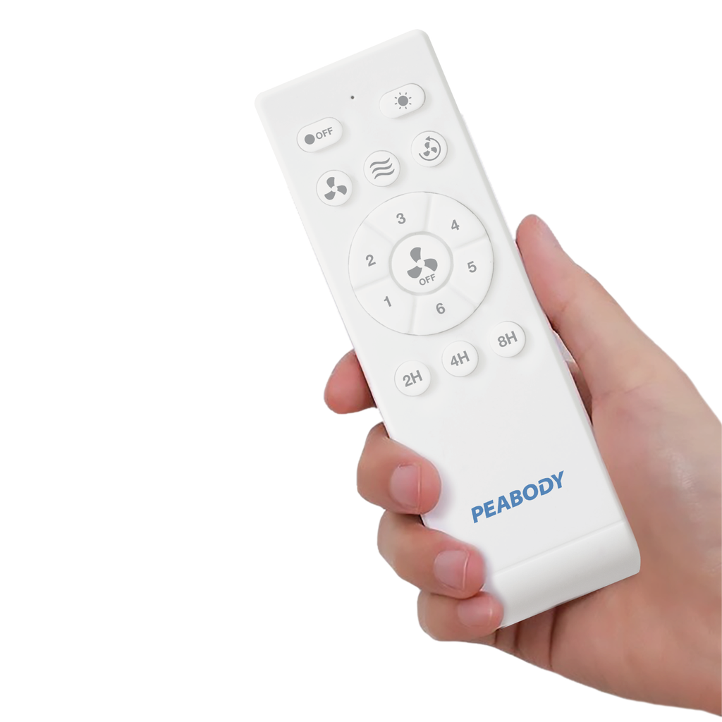 VENTILADOR DE TECHO PEABODY PE-VTRDC410B C/LUMINARIA