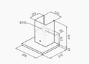 CAMPANA DE PARED TST ATUEL S/MOTOR + EXTRACTOR S300 P/CAÑO 4"