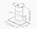 CAMPANA DE PARED TST 210-60 NIHUIL 60CM