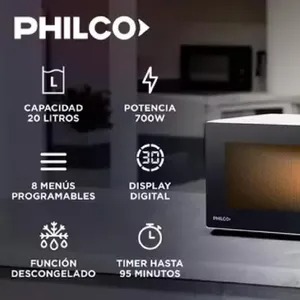 MICROONDAS PHILCO MPHDW20UAP DIGITAL 20 LTS BLANCO