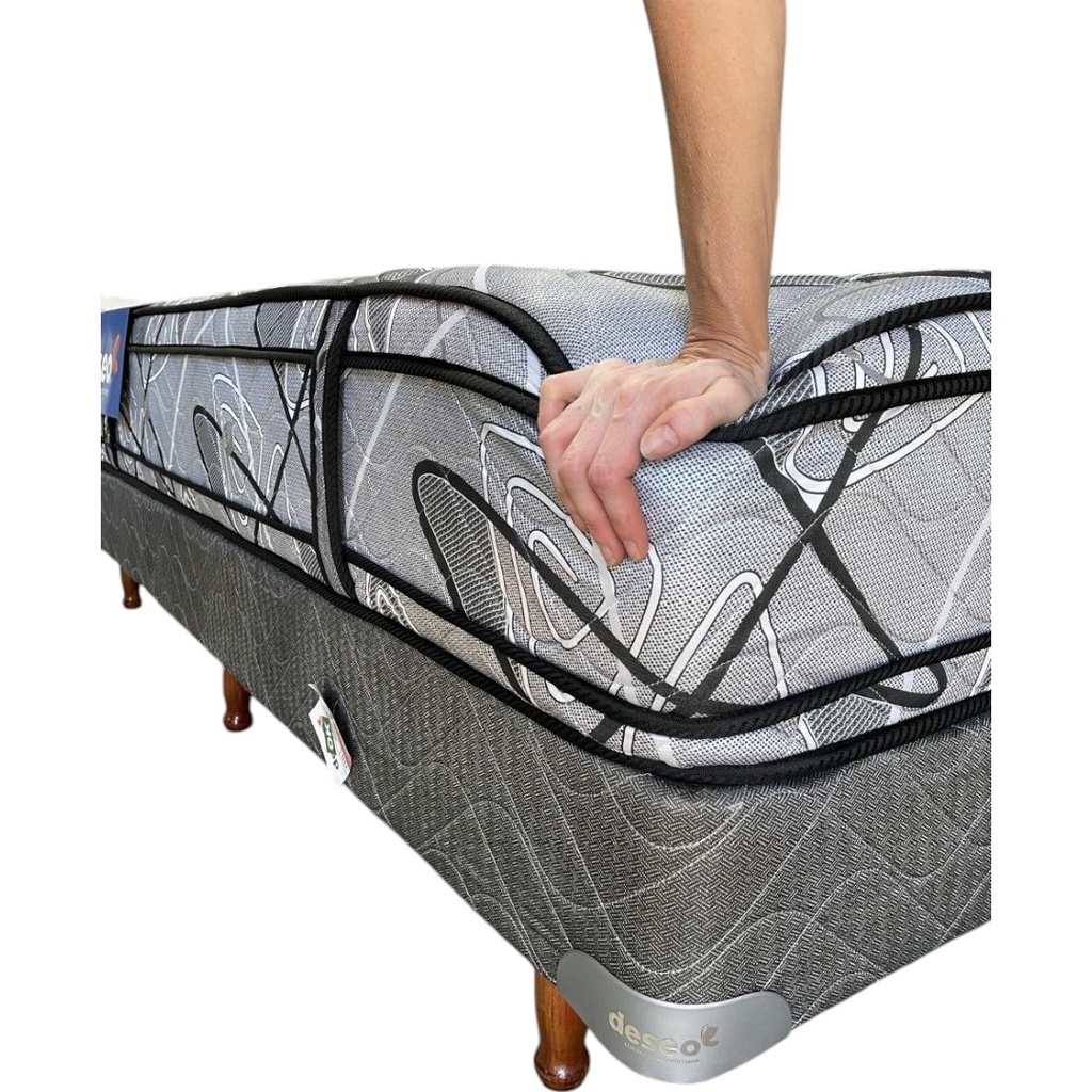 SOMMIER Y COLCHON DESEO DIAMANTE NEGRO 140x190 CM