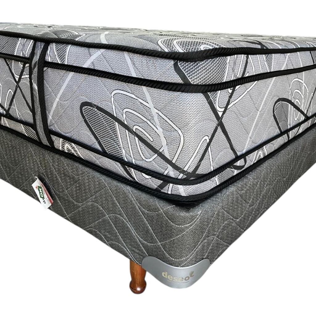 SOMMIER Y COLCHON DESEO DIAMANTE NEGRO 140x190 CM