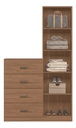 Comoda Estilo C/espejo Santo Andira 1 Puerta - 4 Cajones