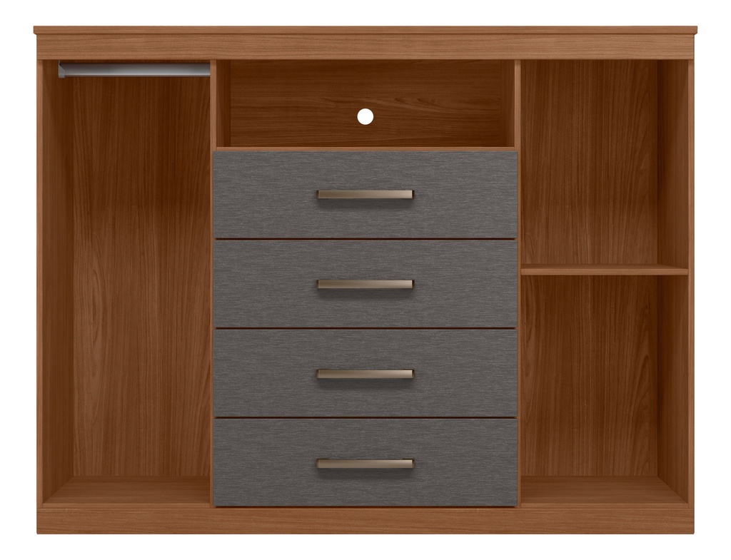 Cómoda Master Santo Andirá C/2 Puertas Y 4 Cajones Graphite