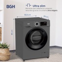 Lavarropas Automático Bgh Inverter 6kg 220v Gris Oscuro