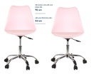 Silla De Escritorio Oficina Tulip Ruedas Giratoria Rosa