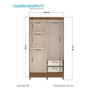 ROPERO ENKEM FIT 2PTS C/ESP JEQ/OFF