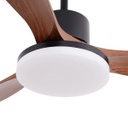 VENTILADOR DE TECHO ETHEOS GVTI-VTMO CON LUZ LED 3 ASPAS NEGRO