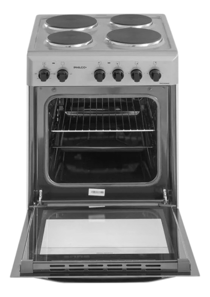 Cocina Eléctrica Philco Phch060p 4 Hornallas 60 Cm Plateado