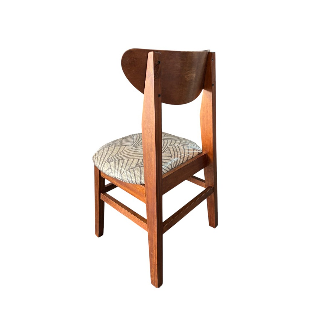 SILLA INMACOL NORWAY 146-3 CASTAÑO ESTAMPADO PANA BLANCO