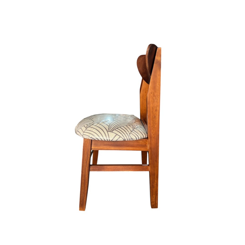 SILLA INMACOL NORWAY 146-3 CASTAÑO ESTAMPADO PANA BLANCO