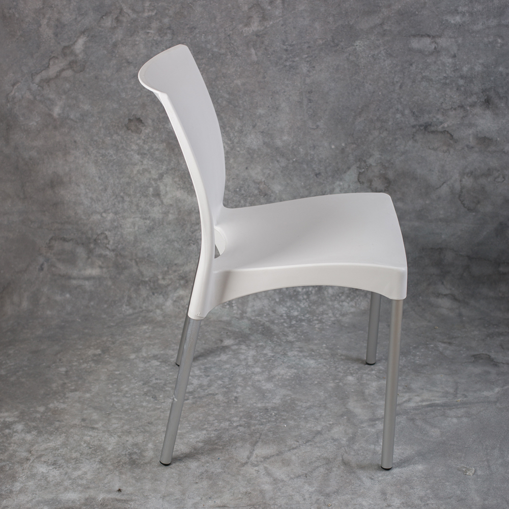 SILLA BOSTON BLANCA PATA ALUMINIO