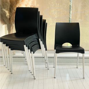 COMBO X6 SILLA GARDEN LIFE BOSTON NEGRA F900001