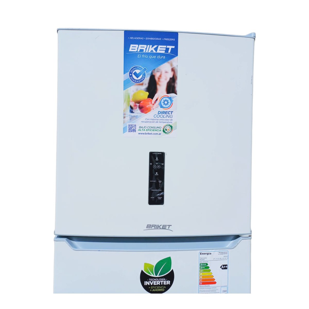 HELADERA BRIKET BK2F 2112V INVERTER BLANCA BL CD HC A1 CUOTA MELI