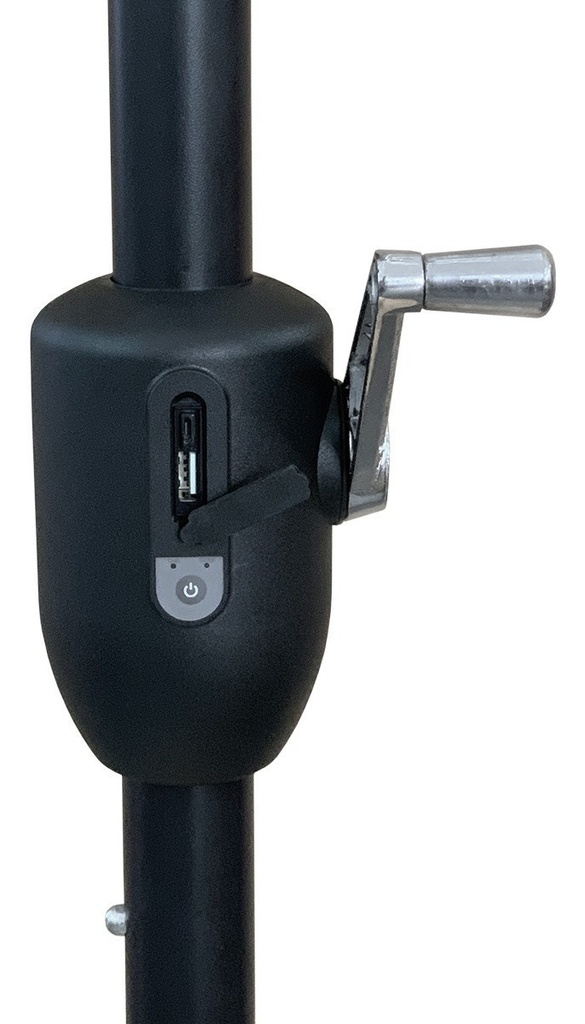 Sombrilla Kushiro Ssk-27 Solar Con Cargador Usb Y Luz L
