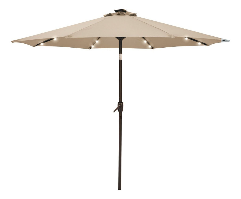 Sombrilla Kushiro Ssk-4l Solar Con Luz Interna Bla