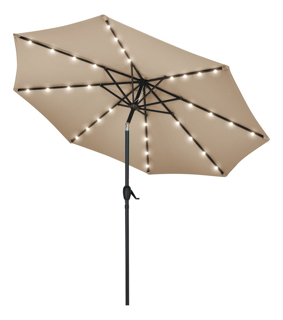 Sombrilla Kushiro Ssk-4l Solar Con Luz Interna Bla