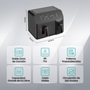 FREIDORA DE AIRE HISENSE H09AFBK2S5 DOBLE COMPARTIMIENTO