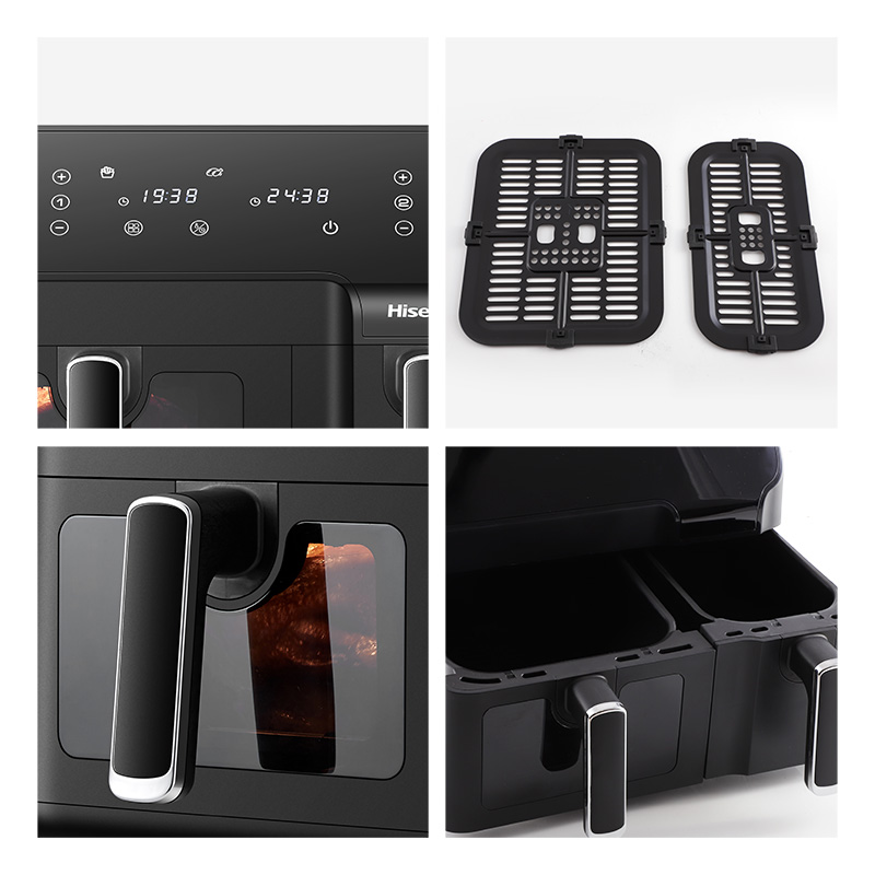 FREIDORA DE AIRE HISENSE H09AFBK2S5 DOBLE COMPARTIMIENTO