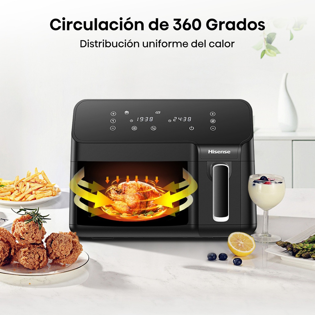 Freidora De Aire Hisense H09afbk2s5 Doble Compartimiento