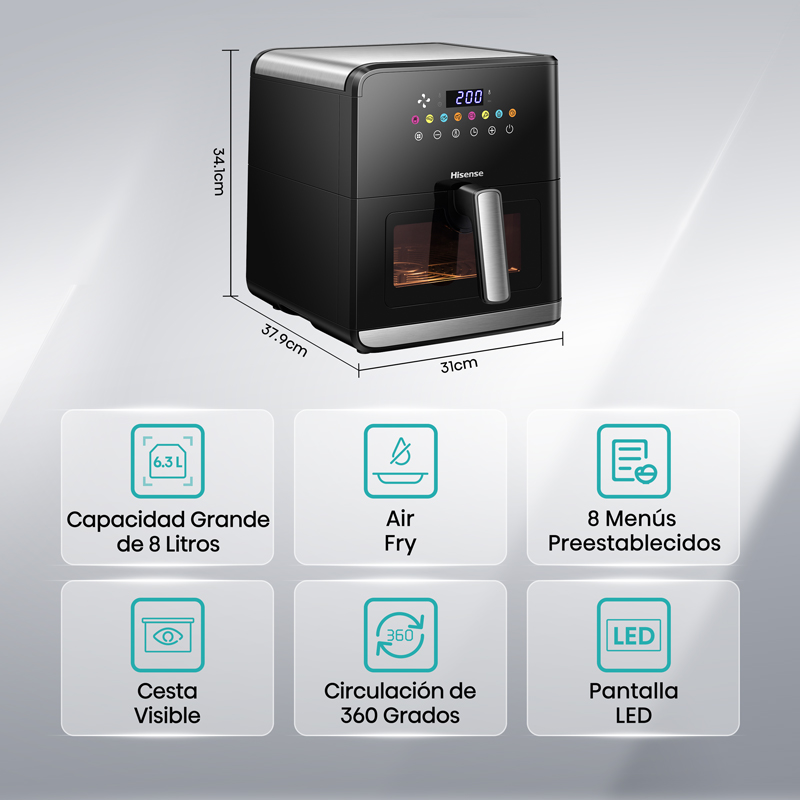 FREIDORA DE AIRE DIGITAL HISENSE H09AFBKS4S