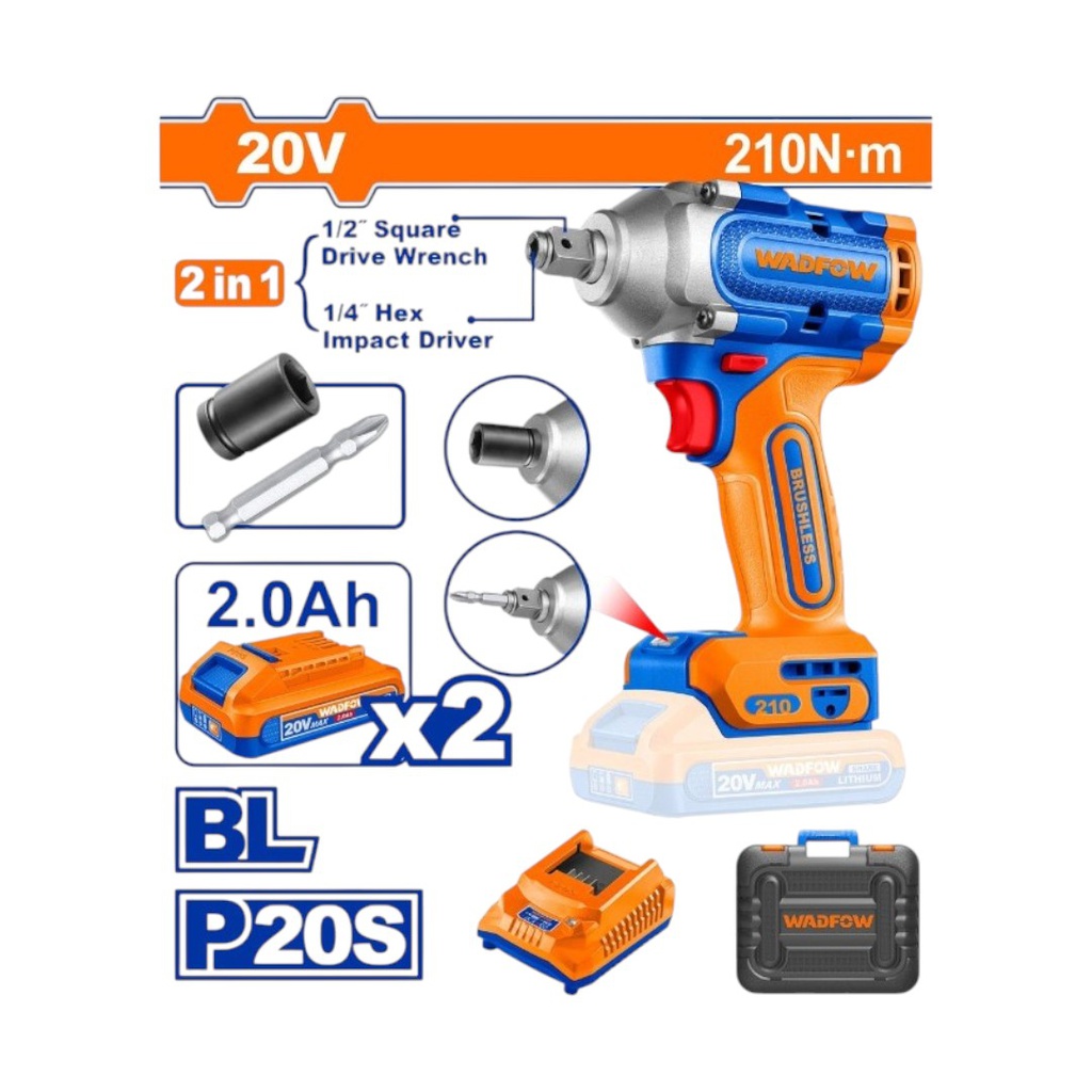 LLAVE DE IMPACTO INALAMBRICO WCD3B214 2 BAT 20V