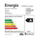 ANAFE A GAS LONGVIE ENCASTRABLE A6600BF BLANCO