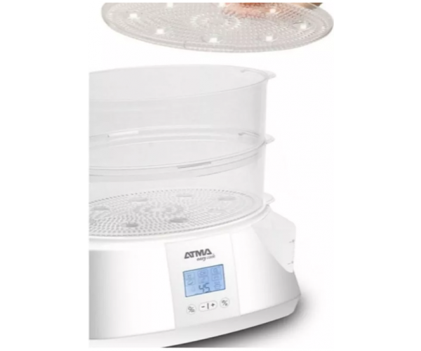 VAPORIERA ATMA VA8121P CON 3 BANDEJAS Y PANEL DIGITAL 900W