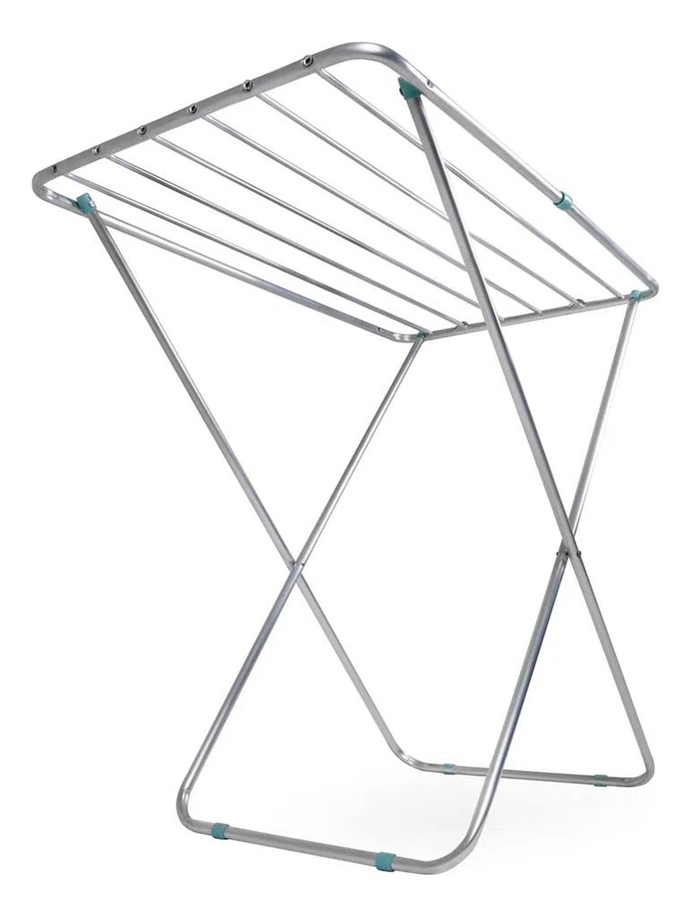 Tendedero Tender Para Ropa Plegable Aluminio Mor Color Plateado