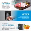 HELADERA MIDEA MDRT580MTE46ADW NO FROST TOP MOUNT 412 LTS AC. INOX