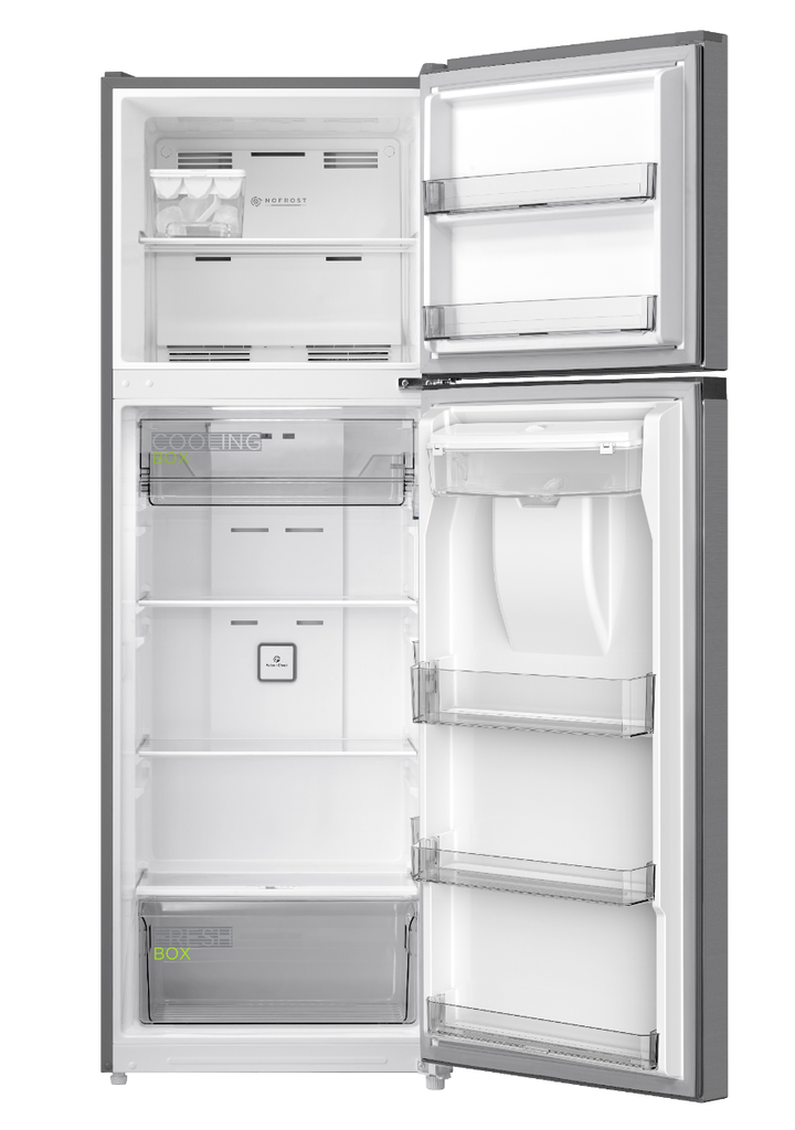 HELADERA MIDEA MDRT489MTE46ADW NO FROST TOP MOUNT 340 LT AC. INOX