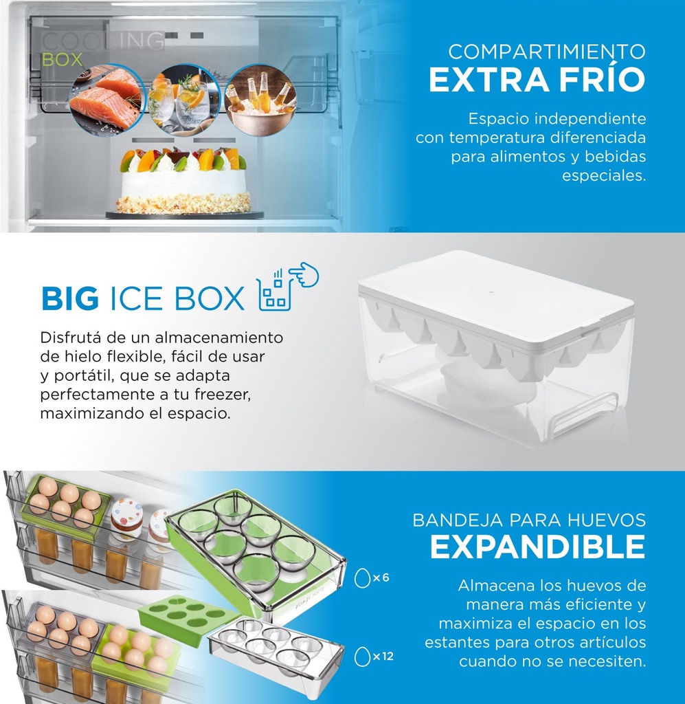 HELADERA MIDEA MDRT489MTE46ADW NO FROST TOP MOUNT 340 LT AC. INOX