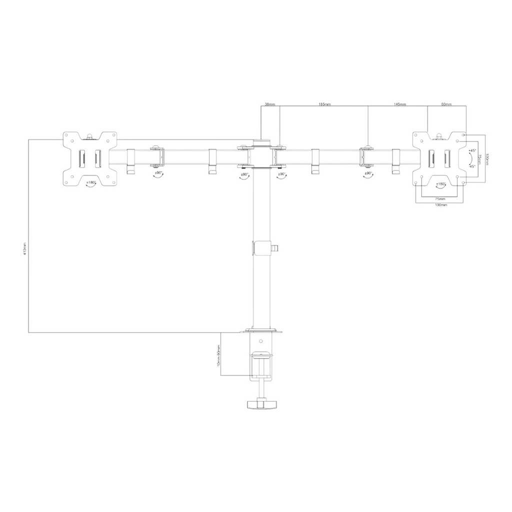 SOPORTE NAKU SM-C024 10" A 32" PARA MONITOR