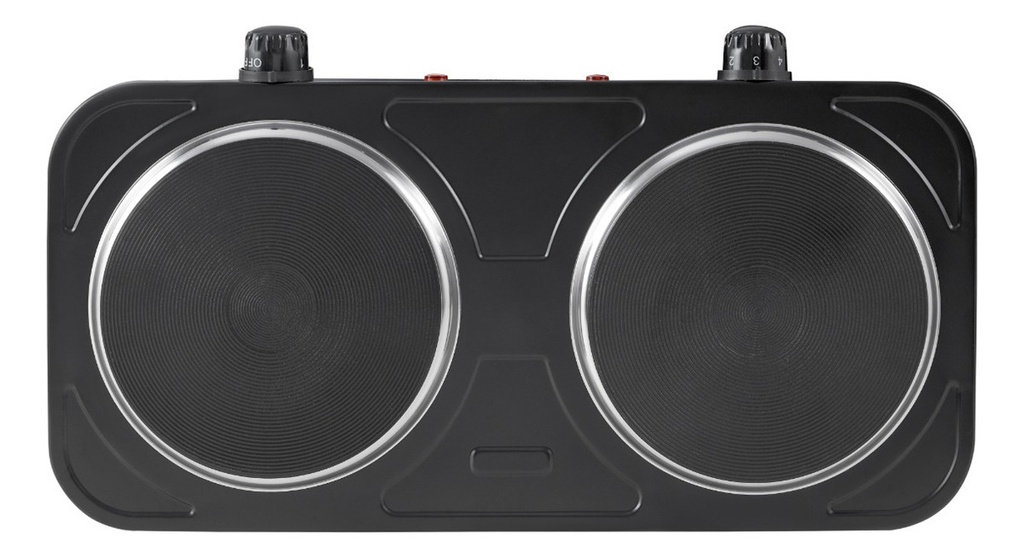 Anafe Eléctrico Kanji 2h Negro 2200w Kjh-hp2200bdd