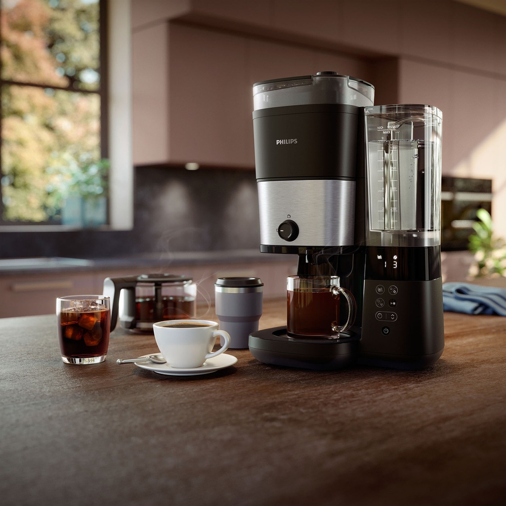 Cafetera Philips Grind & Brew Hd7900/50 1.5 L Negra