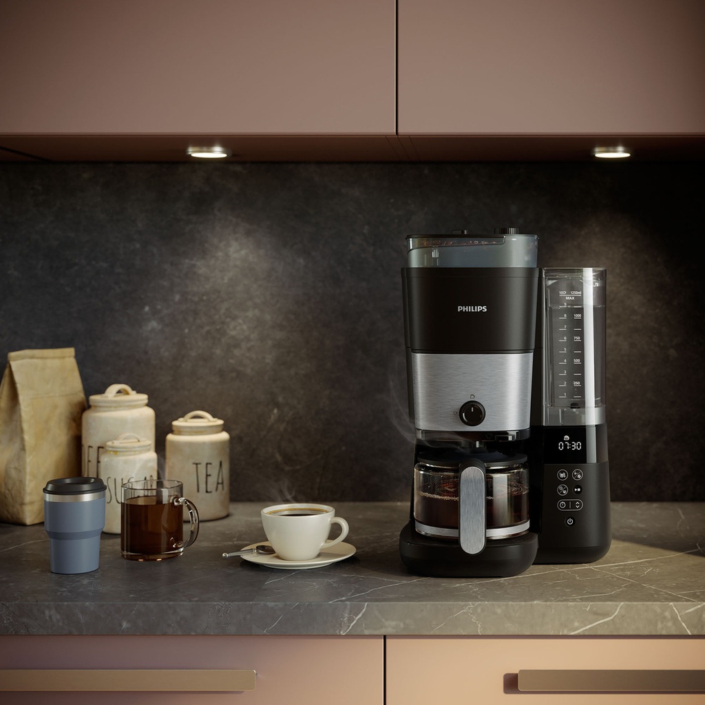 Cafetera Philips Grind &amp; Brew Hd7900/50 1.5 L Negra