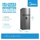 HELADERA INVERTER MIDEA MDRT645TE46ADW NO FROST 470L INOX