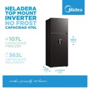 HELADERA INVERTER MIDEA MDRT645MTE28 NO FROST 470L NEGRA
