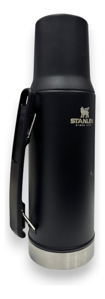 Termo System 1.2 L Acero Negro Con Pico Cebador