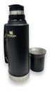 Termo System 1.2 L Acero Negro Con Pico Cebador